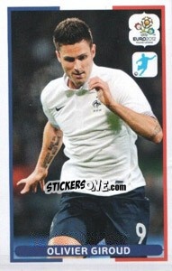 Sticker Olivier Giroud - UEFA Euro Poland-Ukraine 2012. Dutch edition - Panini