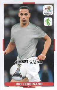 Sticker Rio Ferdinand - UEFA Euro Poland-Ukraine 2012. Dutch edition n. 109 - Panini