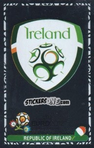 Sticker Republic of Ireland - UEFA Euro Poland-Ukraine 2012. Dutch edition n. 129 - Panini