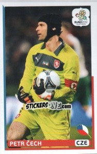 Sticker Petr Cech (CZE) - UEFA Euro Poland-Ukraine 2012. Dutch edition n. 134 - Panini