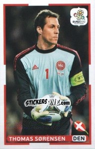 Sticker Thomas Sørensen (DEN) - UEFA Euro Poland-Ukraine 2012. Dutch edition n. 135 - Panini