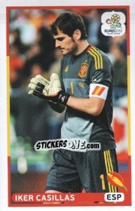 Sticker Iker Casillas (ESP) - UEFA Euro Poland-Ukraine 2012. Dutch edition - Panini