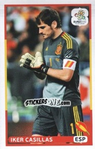 Sticker Iker Casillas (ESP) - UEFA Euro Poland-Ukraine 2012. Dutch edition n. 138 - Panini