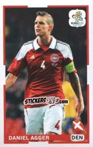 Sticker Daniel Agger (DEN) - UEFA Euro Poland-Ukraine 2012. Dutch edition - Panini