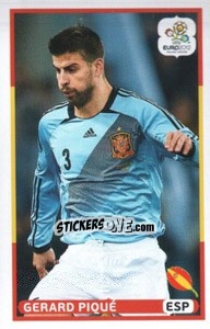 Sticker Gerard Piqué (ESP) - UEFA Euro Poland-Ukraine 2012. Dutch edition - Panini
