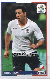 Sticker Adil Rami (FRA) - UEFA Euro Poland-Ukraine 2012. Dutch edition - Panini