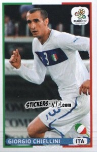 Sticker Giorgio Chiellini (ITA) - UEFA Euro Poland-Ukraine 2012. Dutch edition n. 152 - Panini