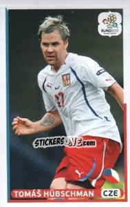 Sticker Tomáš Hübschman (CZE) - UEFA Euro Poland-Ukraine 2012. Dutch edition n. 156 - Panini
