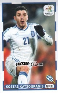 Sticker Kostas Katsouranis (GRE) - UEFA Euro Poland-Ukraine 2012. Dutch edition - Panini