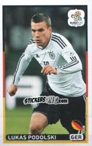 Sticker Lukas Podolski (GER) - UEFA Euro Poland-Ukraine 2012. Dutch edition n. 168 - Panini