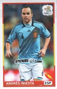 Sticker Andres Iniesta (ESP) - UEFA Euro Poland-Ukraine 2012. Dutch edition n. 170 - Panini