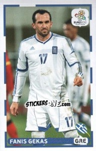 Sticker Fanis Gekas (GRE) - UEFA Euro Poland-Ukraine 2012. Dutch edition - Panini