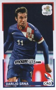 Sticker Darijo Srna (CRO) - UEFA Euro Poland-Ukraine 2012. Dutch edition - Panini