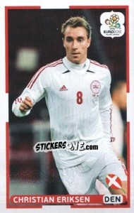 Sticker Christian Eriksen (DEN) - UEFA Euro Poland-Ukraine 2012. Dutch edition n. 179 - Panini