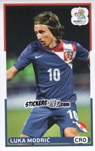 Sticker Luka Modric (CRO) - UEFA Euro Poland-Ukraine 2012. Dutch edition n. 183 - Panini