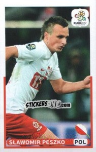 Sticker Slawomir Peszko (POL) - UEFA Euro Poland-Ukraine 2012. Dutch edition - Panini