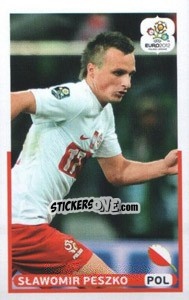 Sticker Slawomir Peszko (POL) - UEFA Euro Poland-Ukraine 2012. Dutch edition n. 185 - Panini