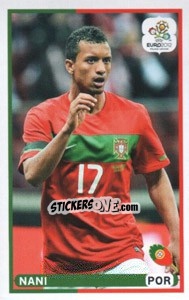 Sticker Nani (POR) - UEFA Euro Poland-Ukraine 2012. Dutch edition - Panini