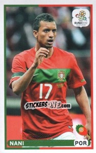 Sticker Nani (POR) - UEFA Euro Poland-Ukraine 2012. Dutch edition n. 186 - Panini