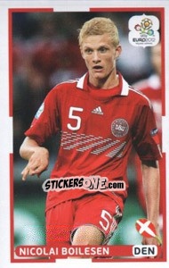 Sticker Nicolai Boilesen (DEN) - UEFA Euro Poland-Ukraine 2012. Dutch edition - Panini