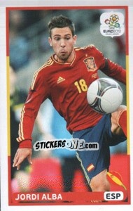 Sticker Jordi Alba (ESP) - UEFA Euro Poland-Ukraine 2012. Dutch edition - Panini