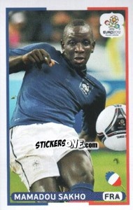 Sticker Mamadou Sakho (FRA) - UEFA Euro Poland-Ukraine 2012. Dutch edition n. 194 - Panini