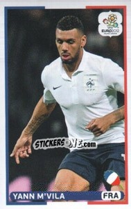 Sticker Yann M`Vila (FRA) - UEFA Euro Poland-Ukraine 2012. Dutch edition n. 195 - Panini