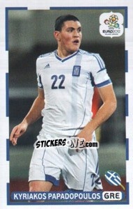 Sticker Kyriakos Papadopoulos (GRE) - UEFA Euro Poland-Ukraine 2012. Dutch edition n. 196 - Panini