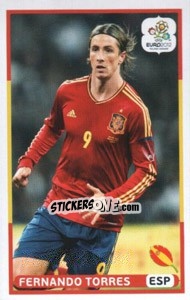 Sticker Fernando Torres (ESP) - UEFA Euro Poland-Ukraine 2012. Dutch edition n. 203 - Panini