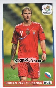 Sticker Roman Pavlyuchenko (RUS) - UEFA Euro Poland-Ukraine 2012. Dutch edition - Panini