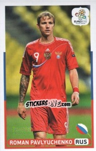 Sticker Roman Pavlyuchenko (RUS) - UEFA Euro Poland-Ukraine 2012. Dutch edition n. 207 - Panini