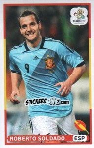 Sticker Roberto Soldado (ESP) - UEFA Euro Poland-Ukraine 2012. Dutch edition n. 217 - Panini