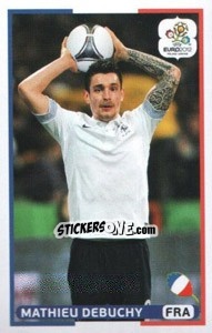 Sticker Mathieu Debuchy (FRA) - UEFA Euro Poland-Ukraine 2012. Dutch edition n. 220 - Panini