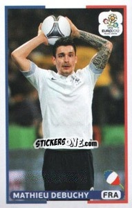 Cromo Mathieu Debuchy (FRA) - UEFA Euro Poland-Ukraine 2012. Dutch edition - Panini