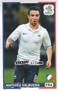 Sticker Mathieu Valbuena (FRA) - UEFA Euro Poland-Ukraine 2012. Dutch edition n. 221 - Panini