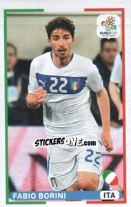 Sticker Fabio Borini (ITA) - UEFA Euro Poland-Ukraine 2012. Dutch edition - Panini