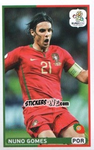 Sticker Nuno Gomes (POR) - UEFA Euro Poland-Ukraine 2012. Dutch edition - Panini