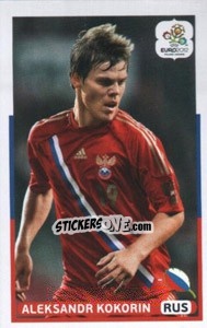 Sticker Aleksandr Kokorin (RUS) - UEFA Euro Poland-Ukraine 2012. Dutch edition - Panini