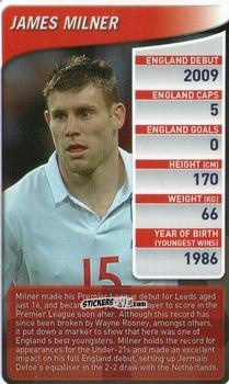 Sticker James Milner - England Football Stars 2009-2010
 n. 12 - Top Trumps
