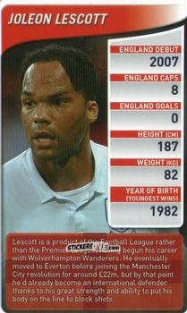 Figurina Joleon Lescott - England Football Stars 2009-2010
 n. 16 - Top Trumps