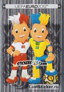 Sticker Official mascots - UEFA Euro Poland-Ukraine 2012. Platinum edition - Panini