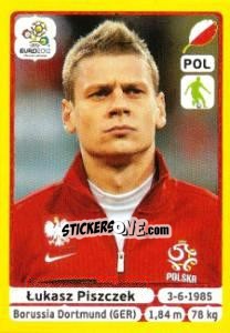 Sticker Lukasz Piszczek - UEFA Euro Poland-Ukraine 2012. Platinum edition n. 59 - Panini