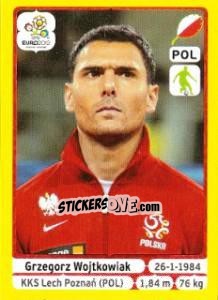 Sticker Grzegorz Wojtkowiak - UEFA Euro Poland-Ukraine 2012. Platinum edition n. 61 - Panini