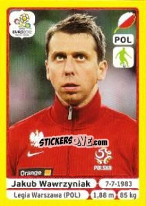 Sticker Jakub Wawrzyniak - UEFA Euro Poland-Ukraine 2012. Platinum edition n. 63 - Panini