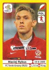 Sticker Maciej Rybus - UEFA Euro Poland-Ukraine 2012. Platinum edition - Panini