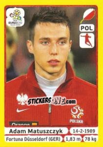 Sticker Adam Matuszczyk - UEFA Euro Poland-Ukraine 2012. Platinum edition - Panini