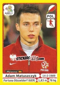 Sticker Adam Matuszczyk - UEFA Euro Poland-Ukraine 2012. Platinum edition n. 69 - Panini