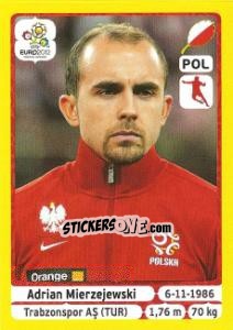 Sticker Adrian Mierzejewski - UEFA Euro Poland-Ukraine 2012. Platinum edition n. 70 - Panini