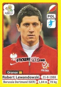 Sticker Robert Lewandowski - UEFA Euro Poland-Ukraine 2012. Platinum edition n. 74 - Panini