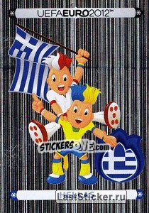 Sticker Official Mascot - Hellas - UEFA Euro Poland-Ukraine 2012. Platinum edition n. 78 - Panini